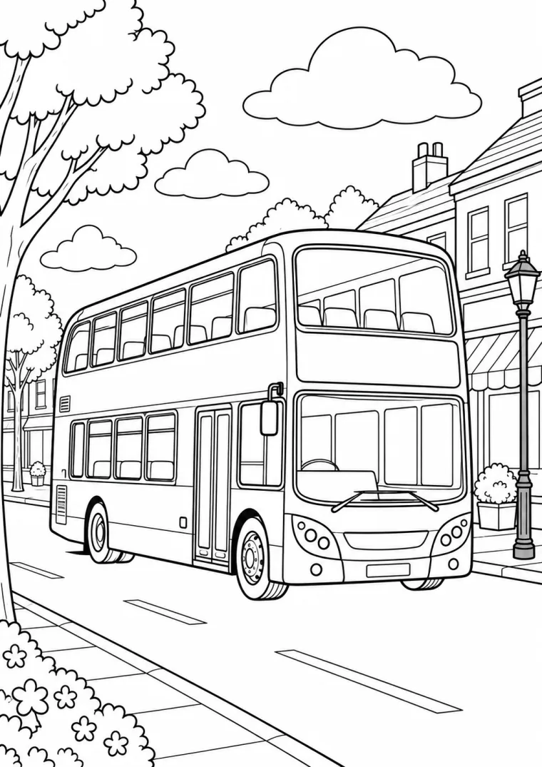 Doppeldeckerbus in der Stadt