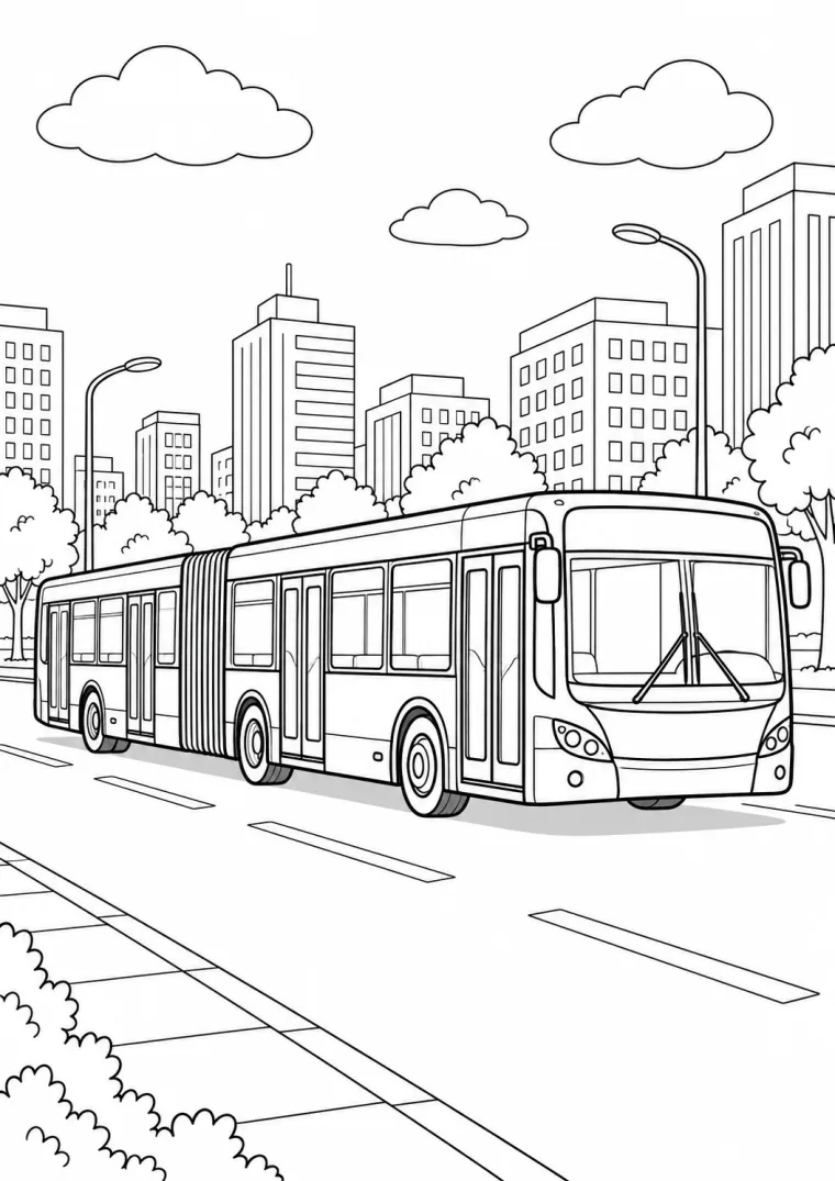 Gelenkbus auf der Stadtallee