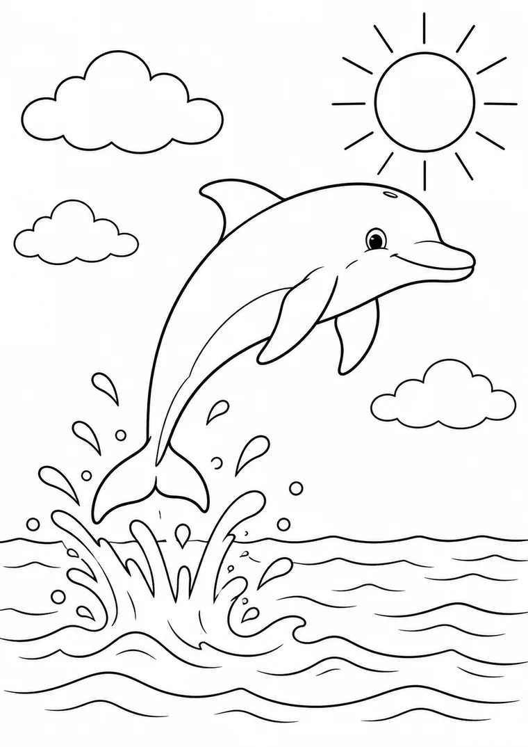 Delfin springt aus dem Meer