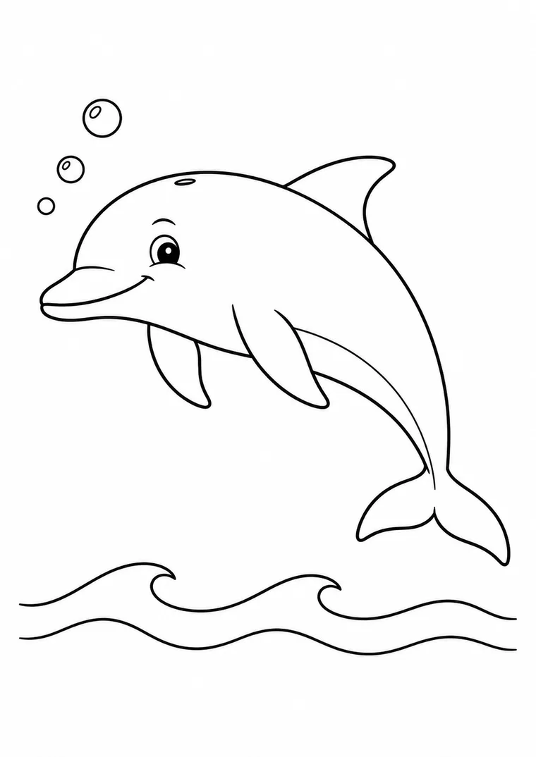 Delfin über den Wellen