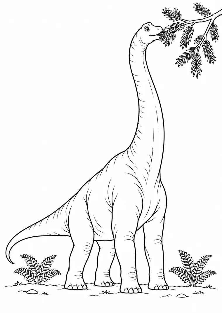 Brachiosaurus frisst Blätter
