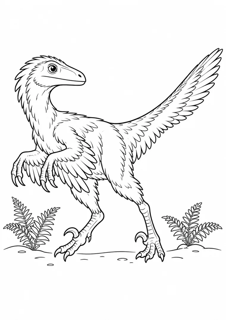 Gefiederter Velociraptor