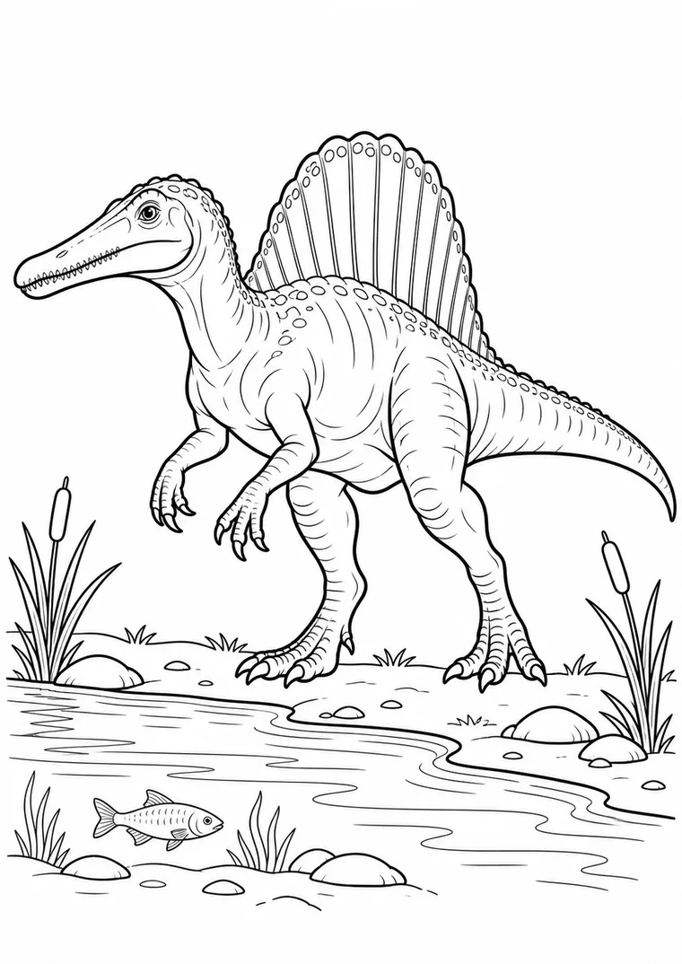 Spinosaurus am Fluss