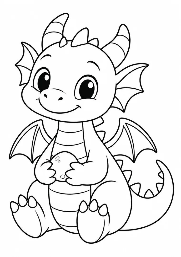 Babydrache mit Ei