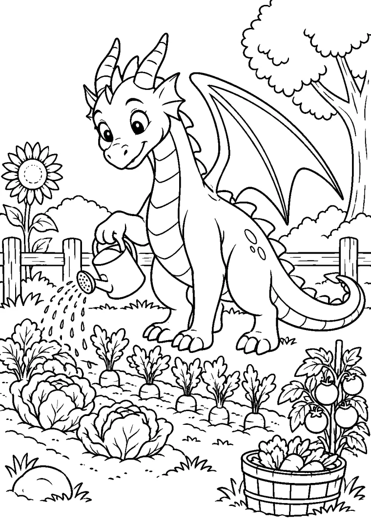 Drache im Gemüsegarten