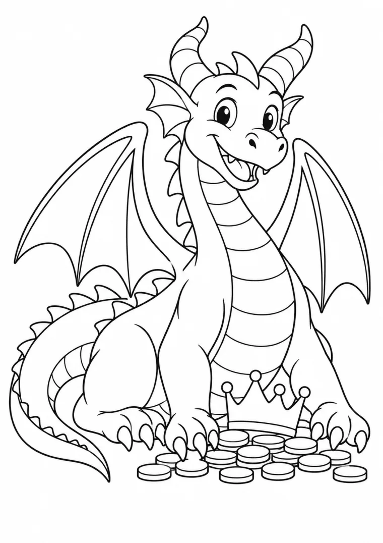 Drache mit einem kleinen Schatz