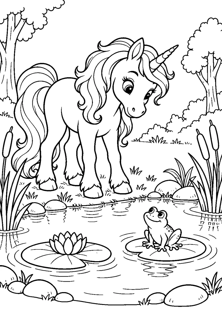Einhorn am Waldteich