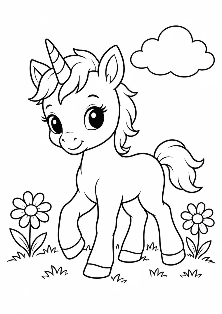 Einhorn als kleines Fohlen