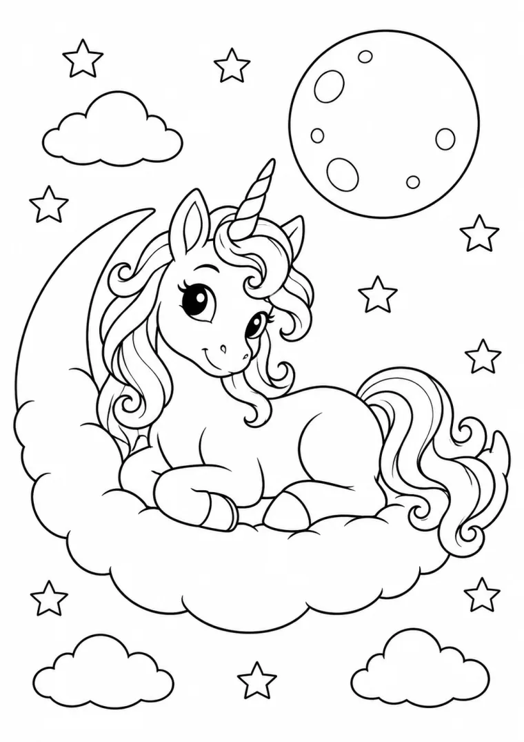 Einhorn unter Sternen