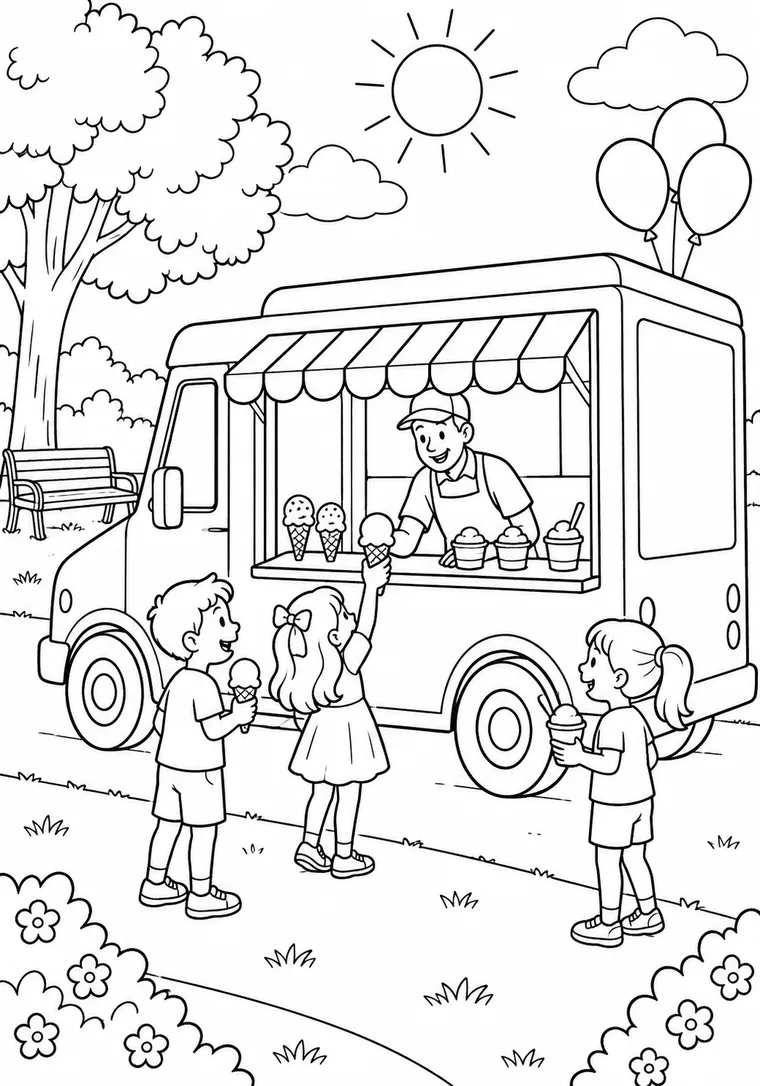 Eiswagen im Park