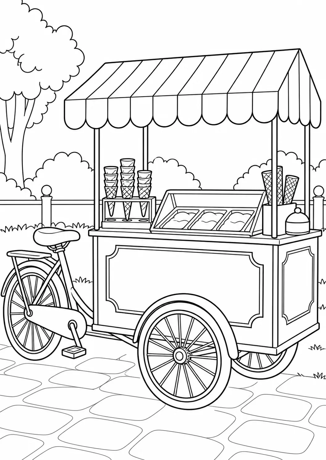 Eiswagen mit Pedalen