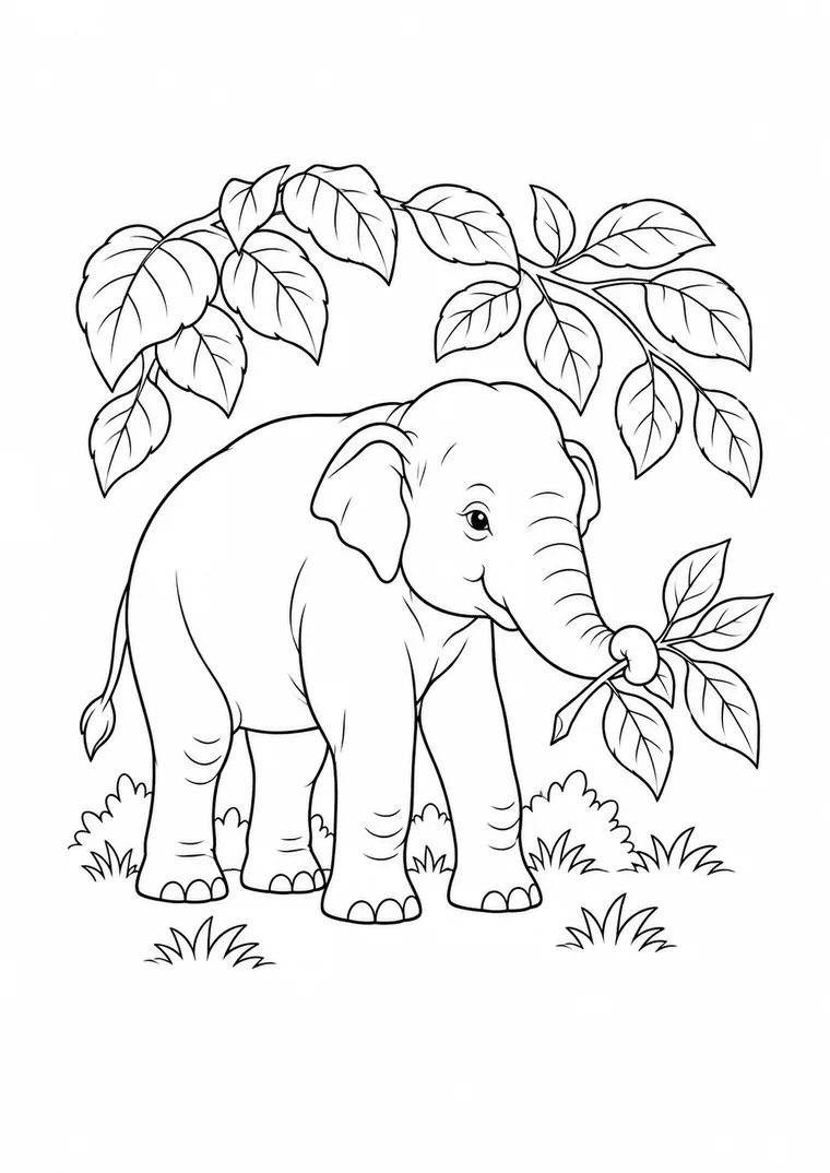 Asiatischer Elefant im Wald