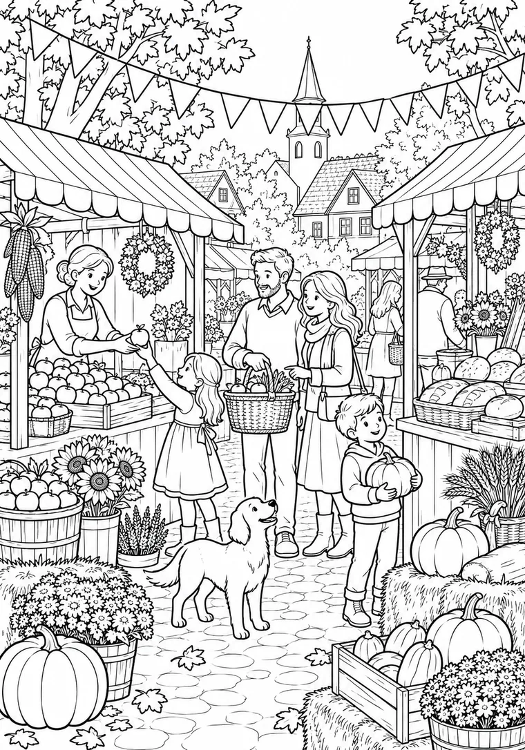 Erntemarkt im Dorf
