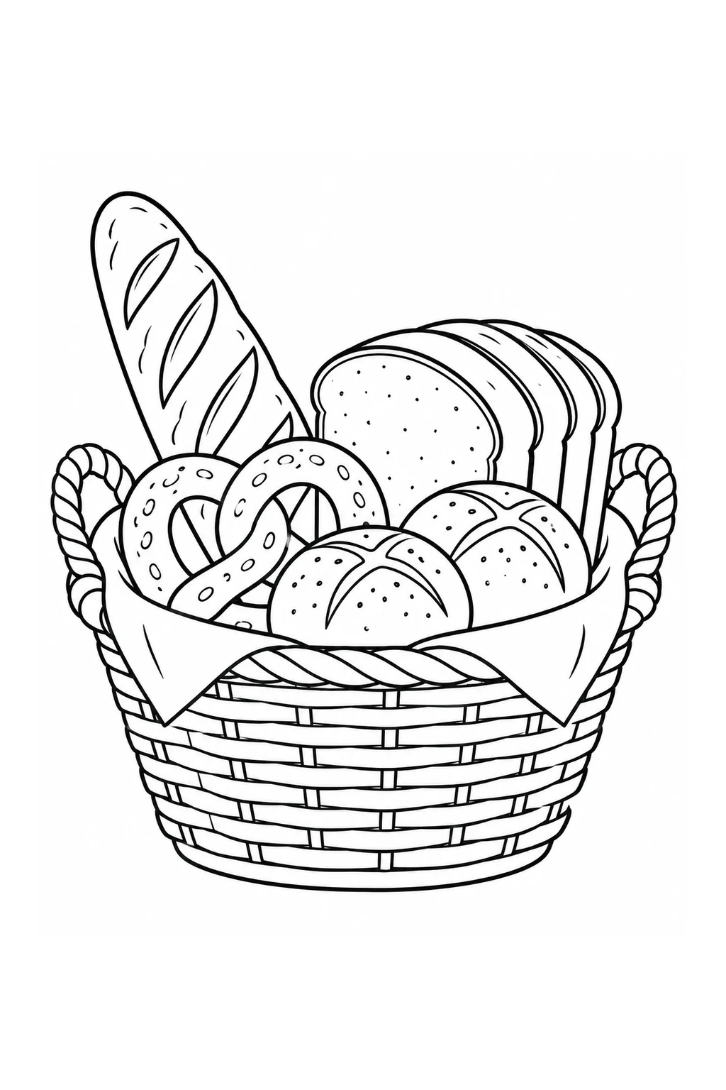 Brotkorb mit Backwaren