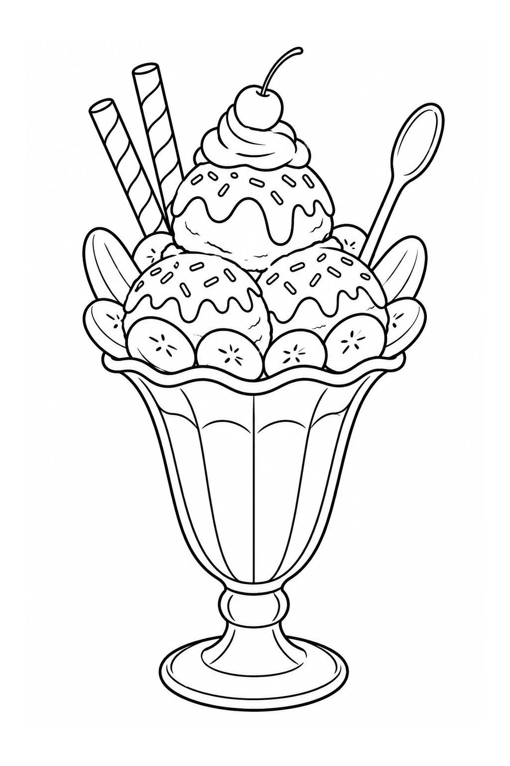Eisbecher mit Obst