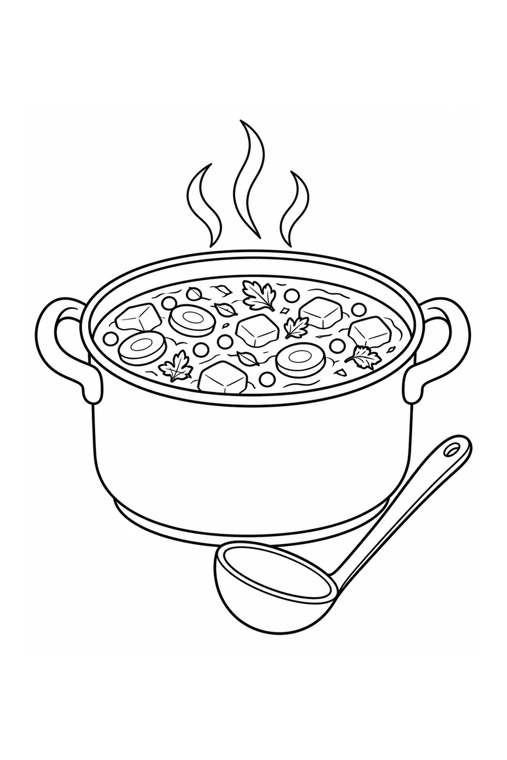 Gemüsesuppe im Topf