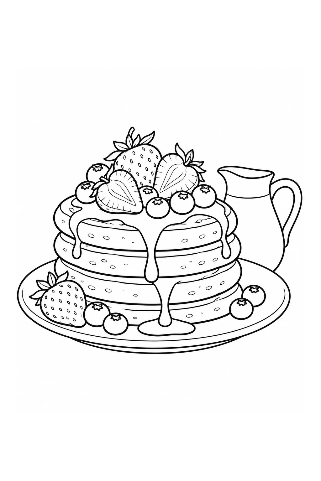 Pfannkuchen mit Beeren