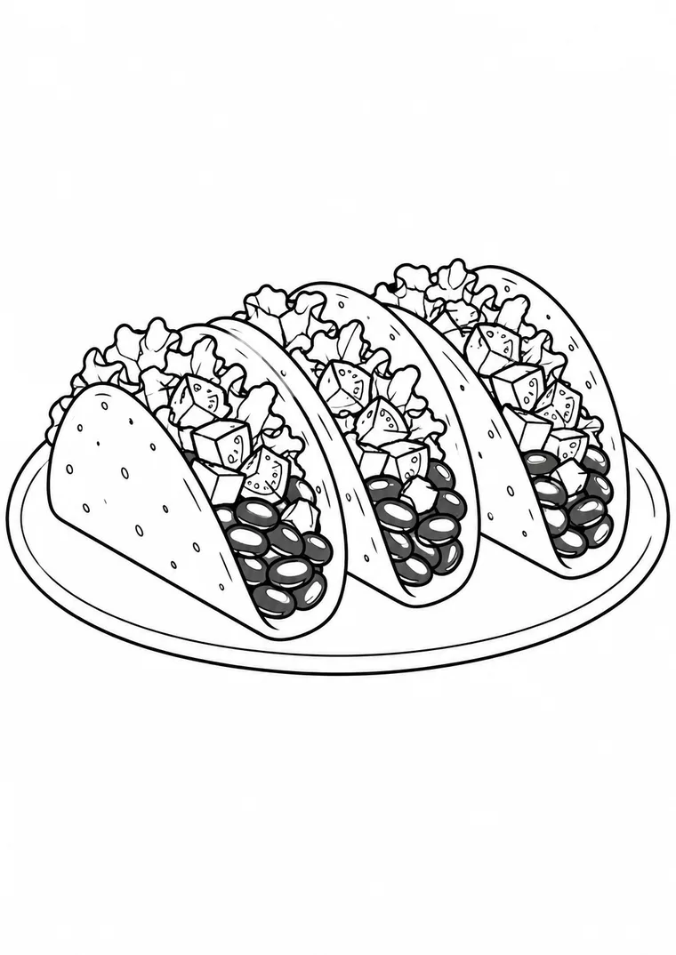 Tacos auf Teller