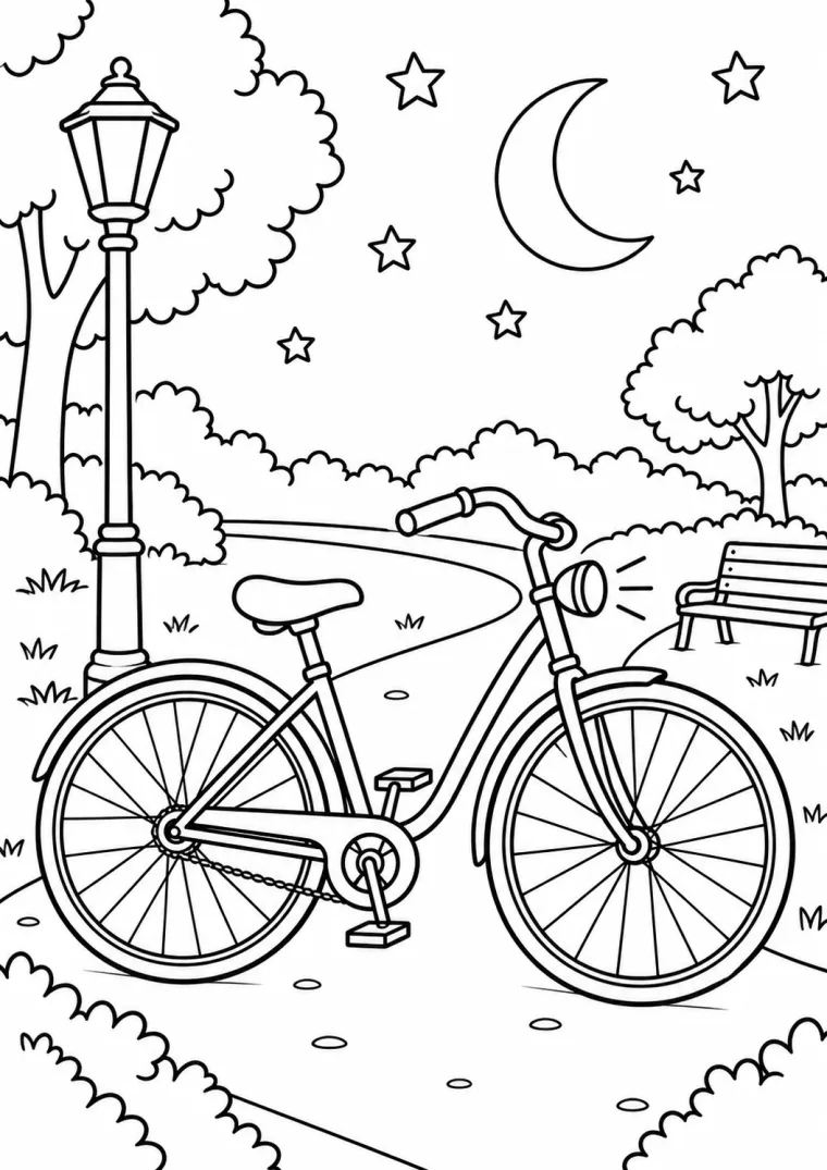 Fahrrad bei Nacht