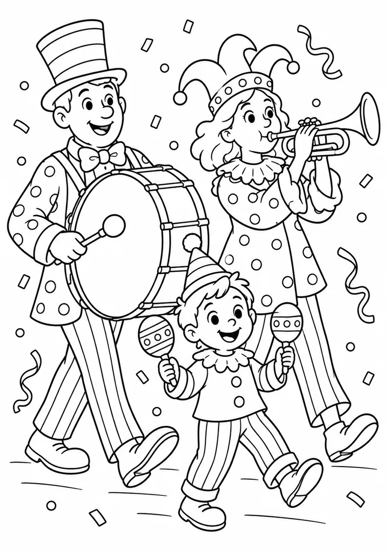 Musikgruppe im Fasching