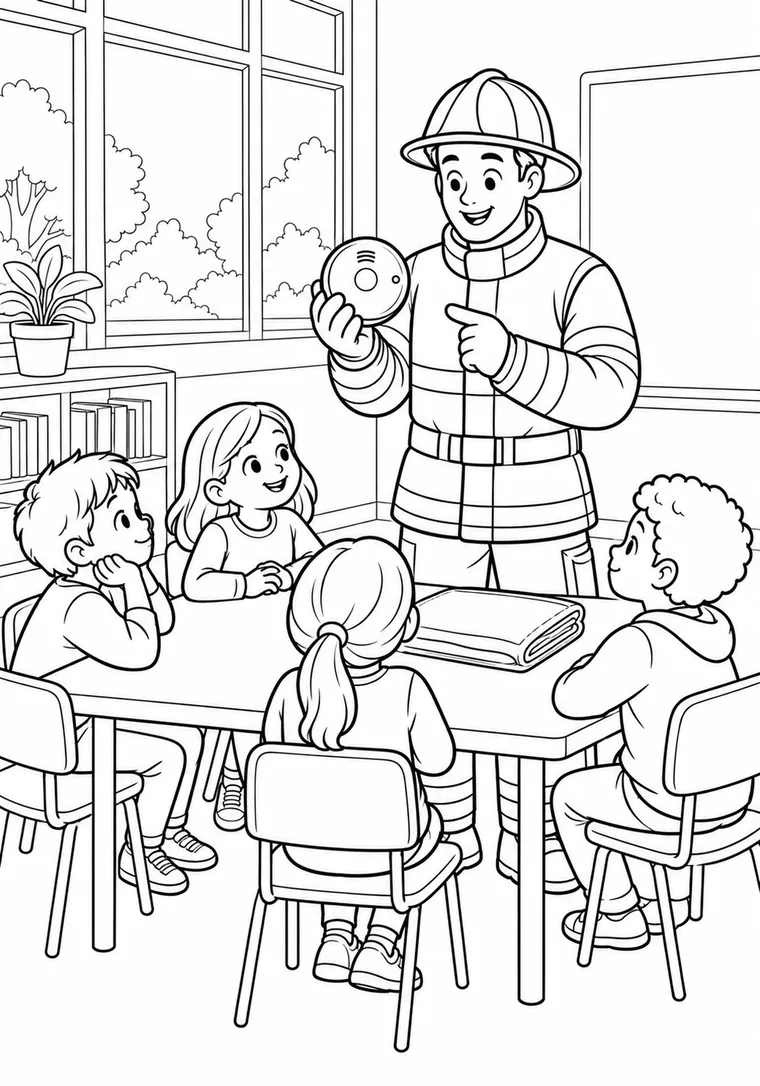 Feuerwehr im Klassenzimmer