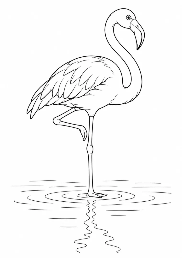 Flamingo auf einem Bein