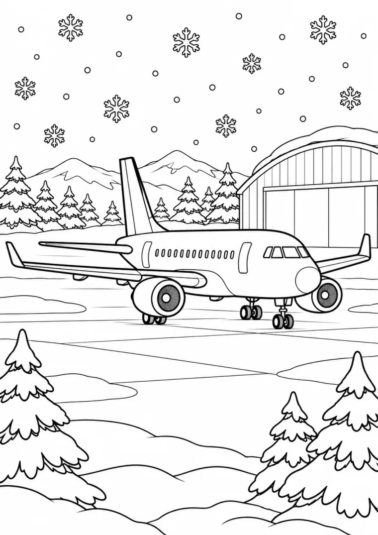 Flugzeug im Schnee