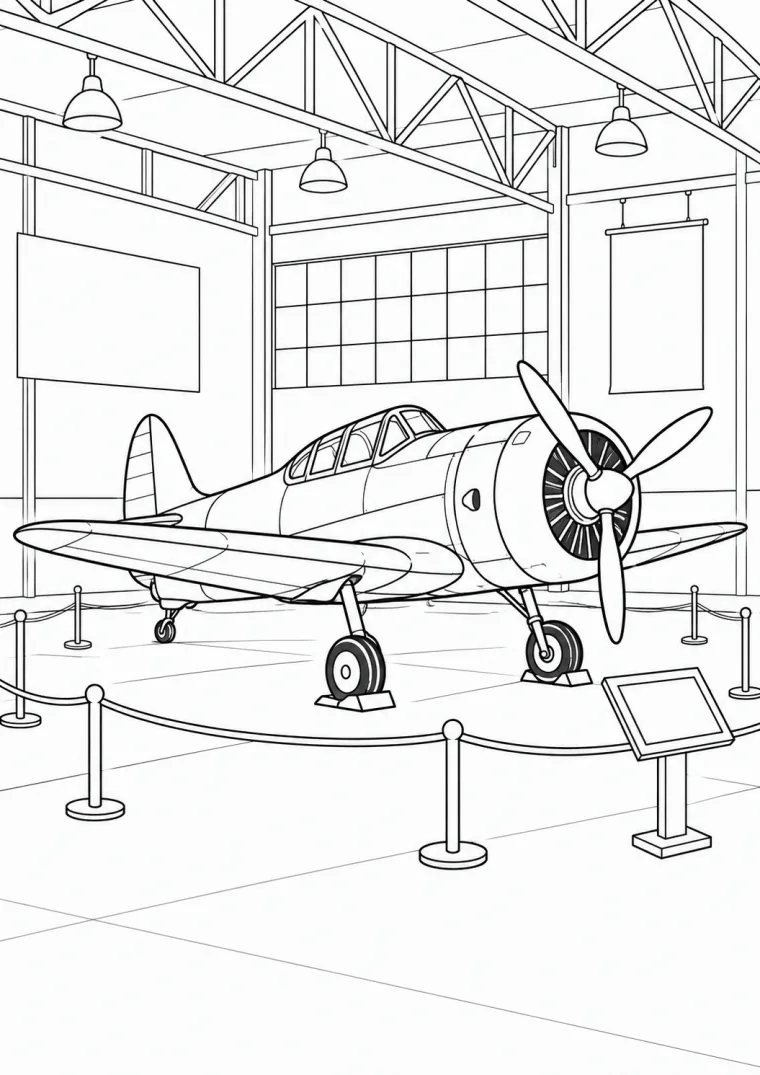 Propellerflugzeug im Museum