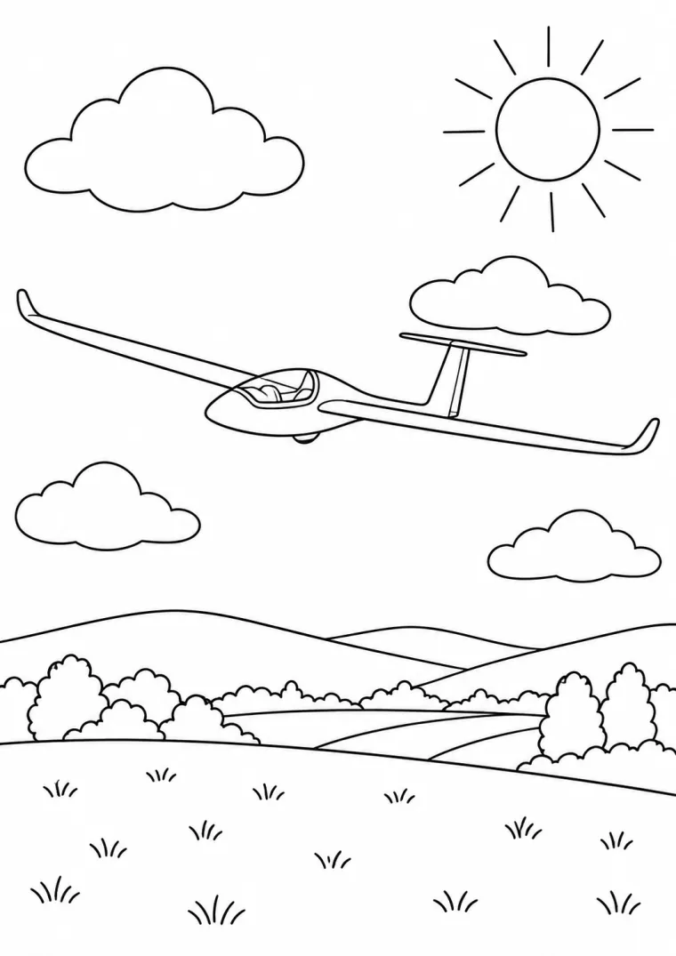 Segelflugzeug am Himmel