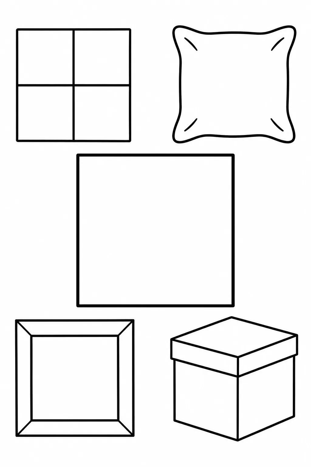 Quadrat und quadratische Gegenstände