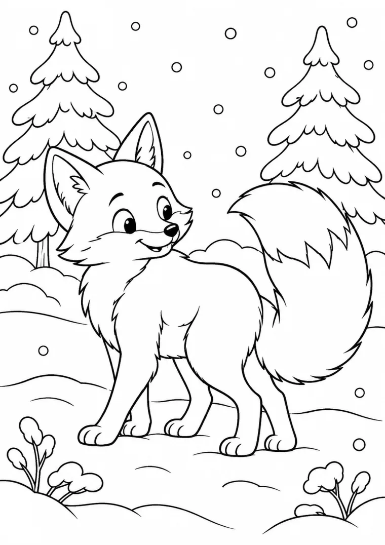 Fuchs im Schnee