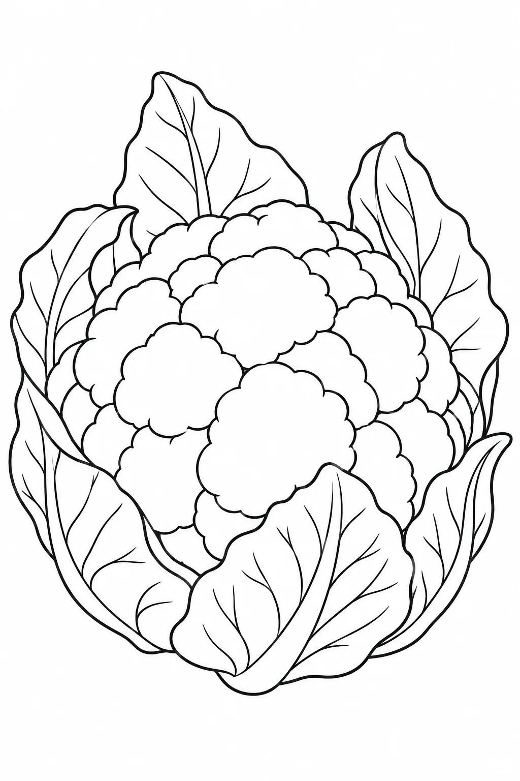 Blumenkohl mit Blättern
