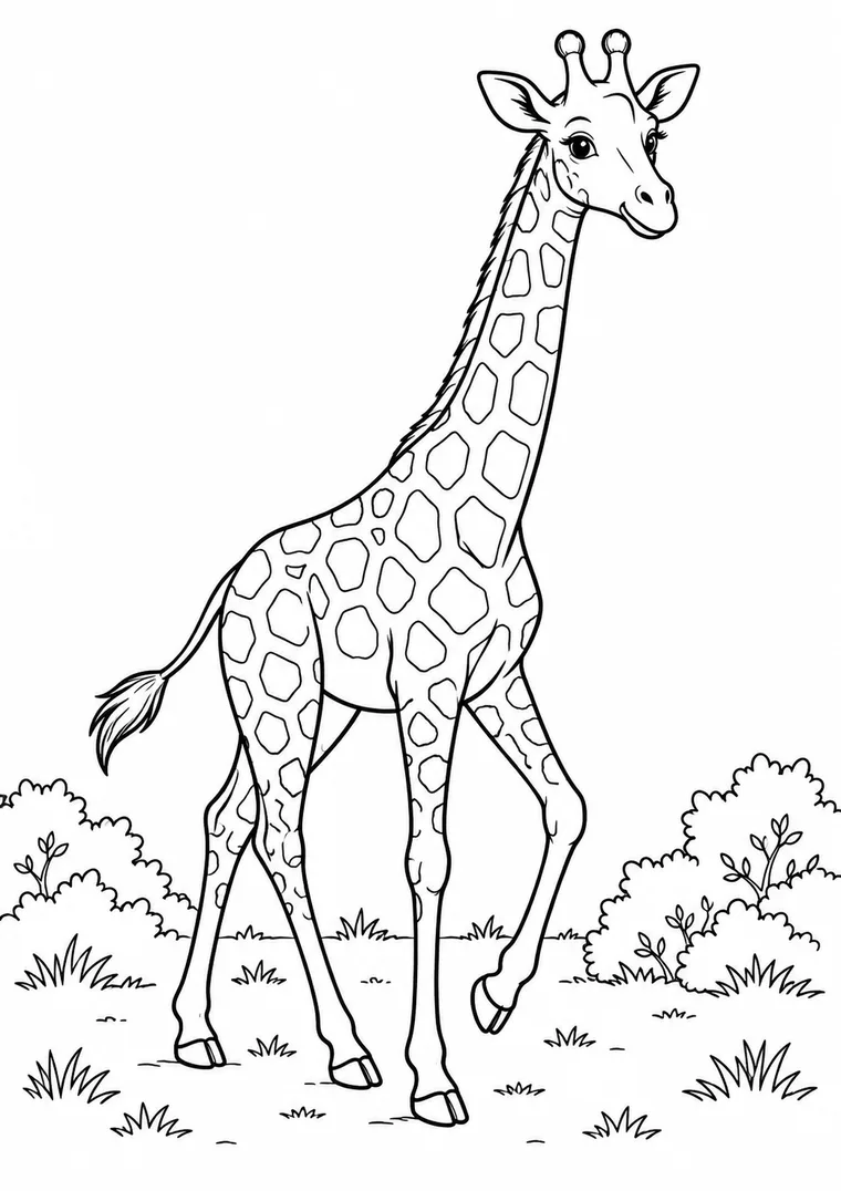 Giraffe beim Spaziergang