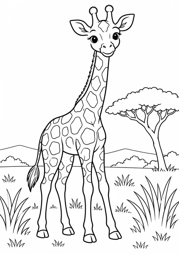 Giraffe in der Savanne