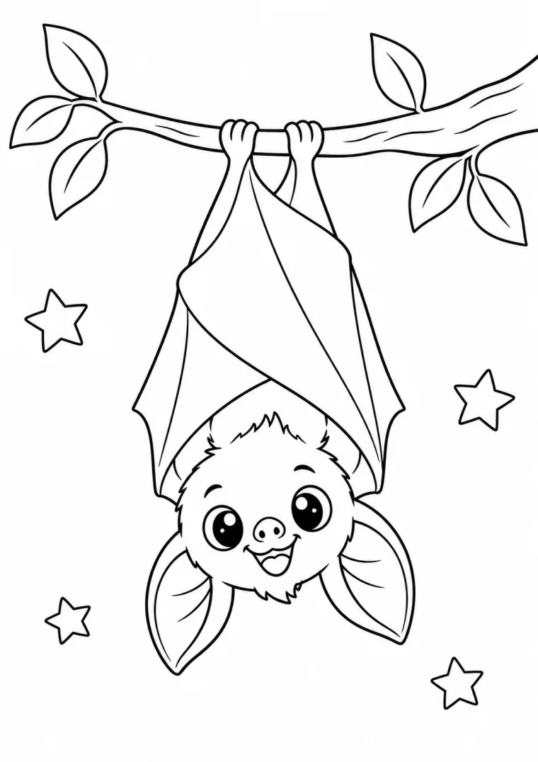 Halloween mit Fledermaus am Ast