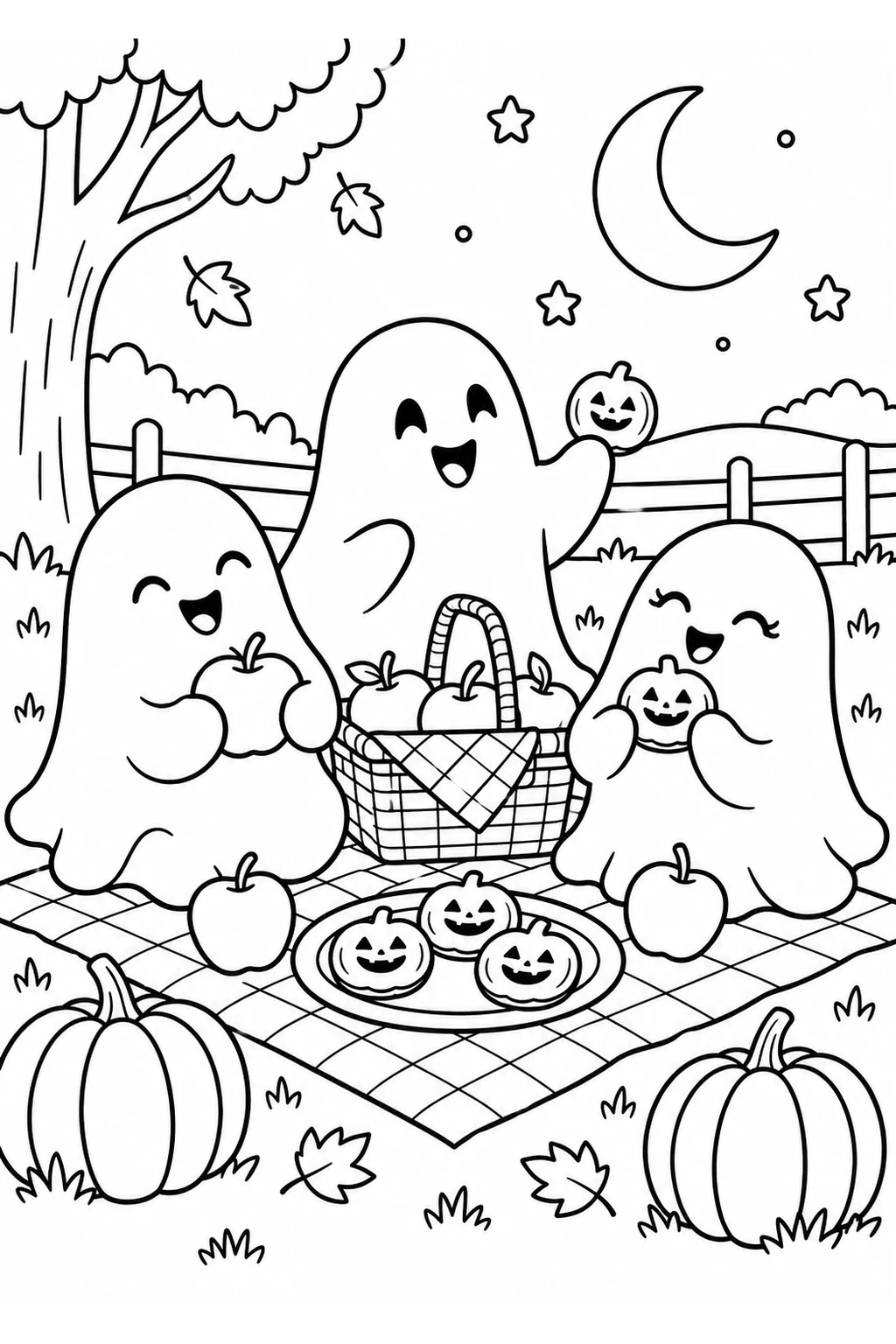 Geister beim Picknick im Mondschein