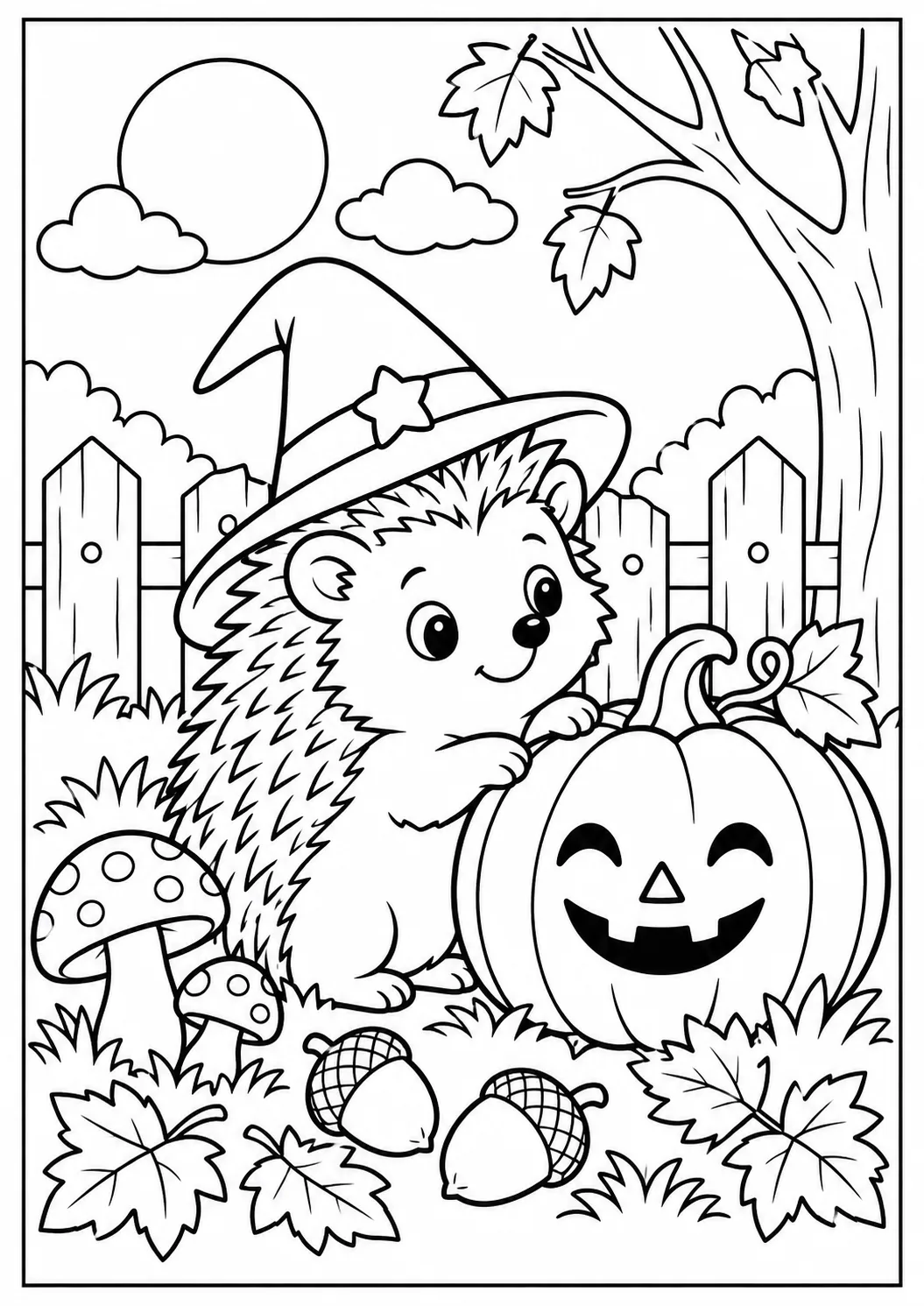 Igel mit Hexenhut