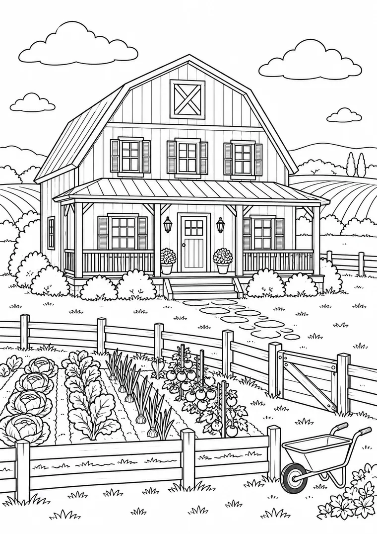 Bauernhaus mit Garten