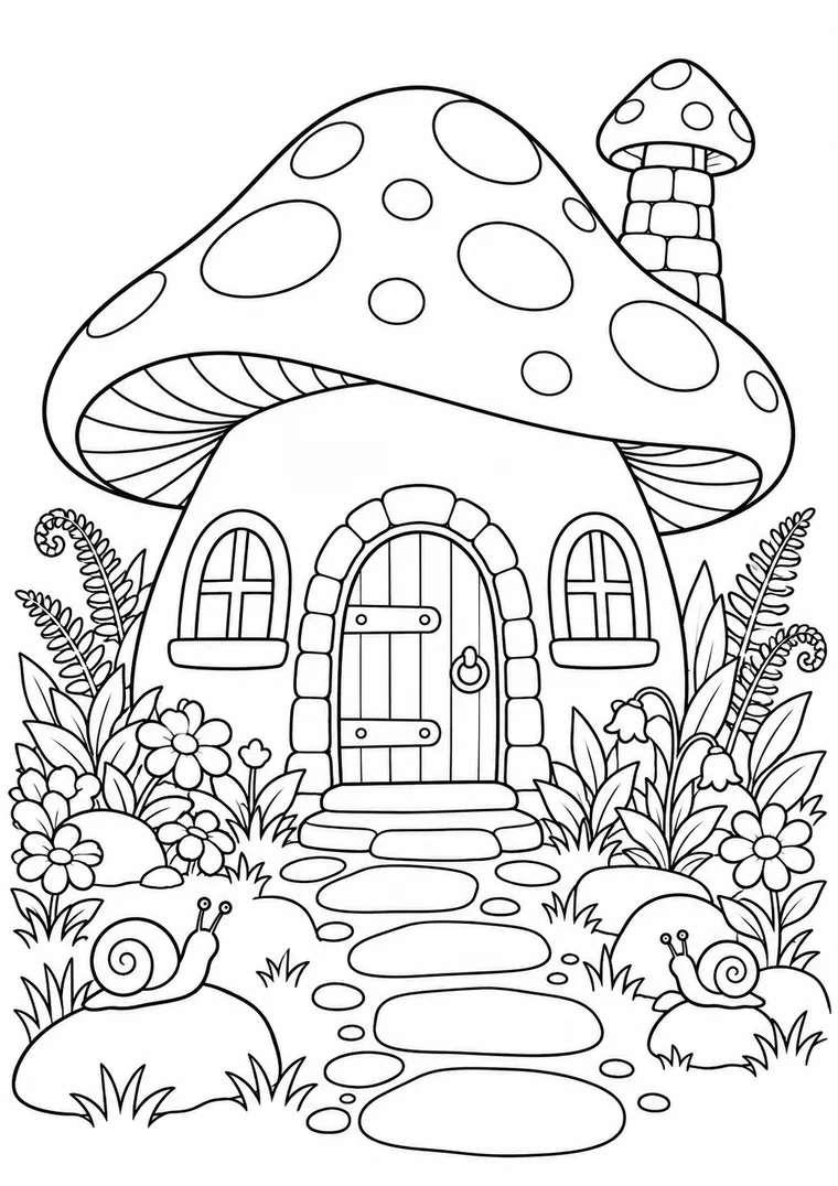 Pilzhaus im Wald