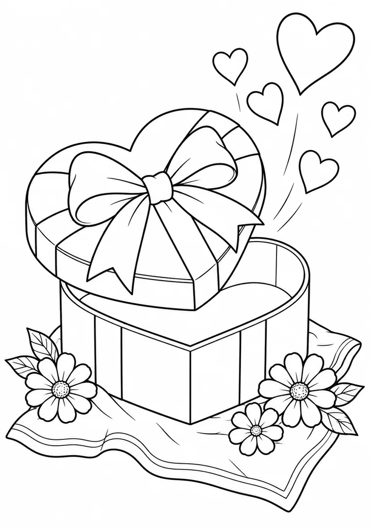 Herzförmige Geschenkbox