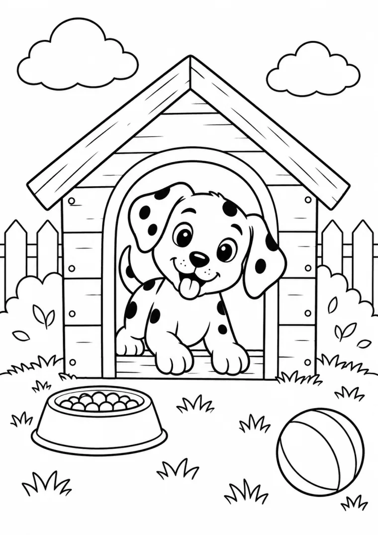 Welpe in der Hundehütte