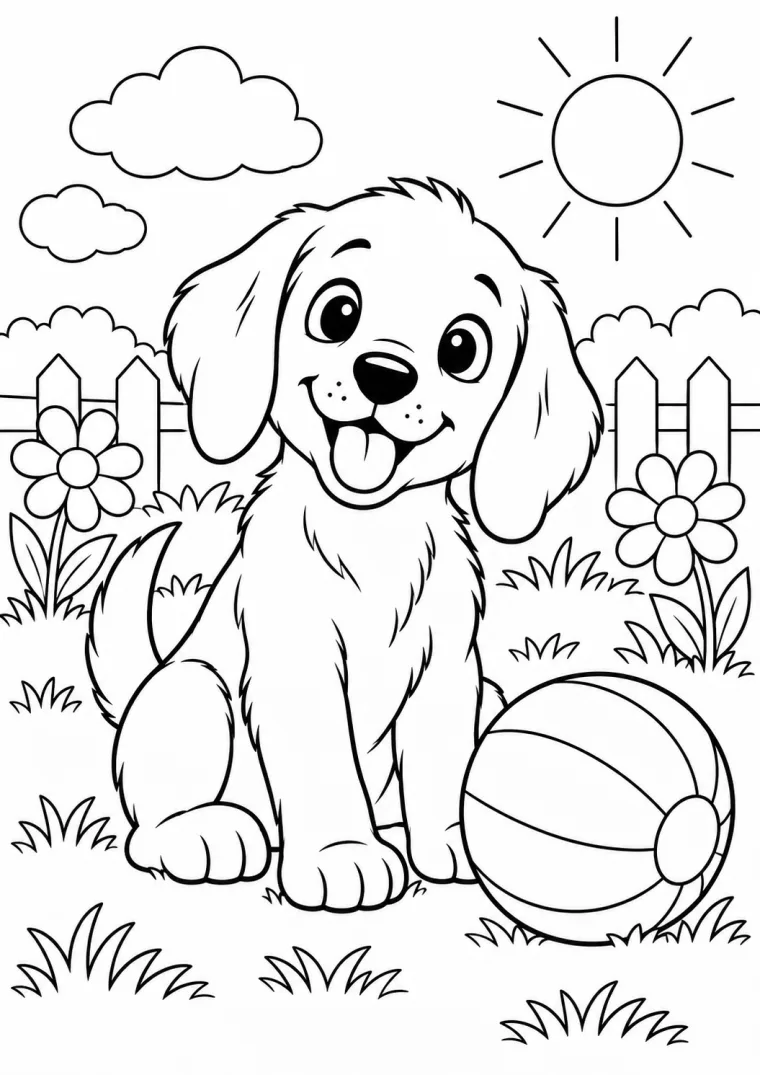 Welpe mit Ball