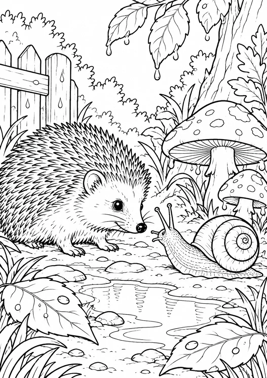 Igel trifft Gartenschnecke
