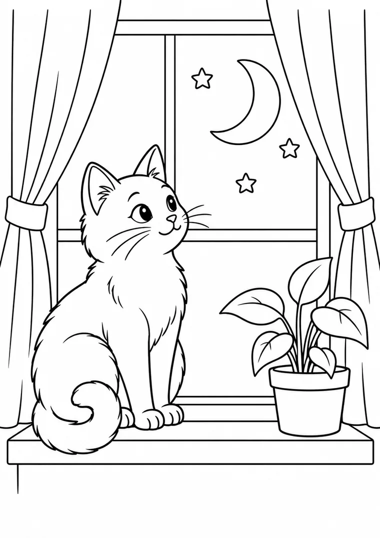 Katze auf der Fensterbank