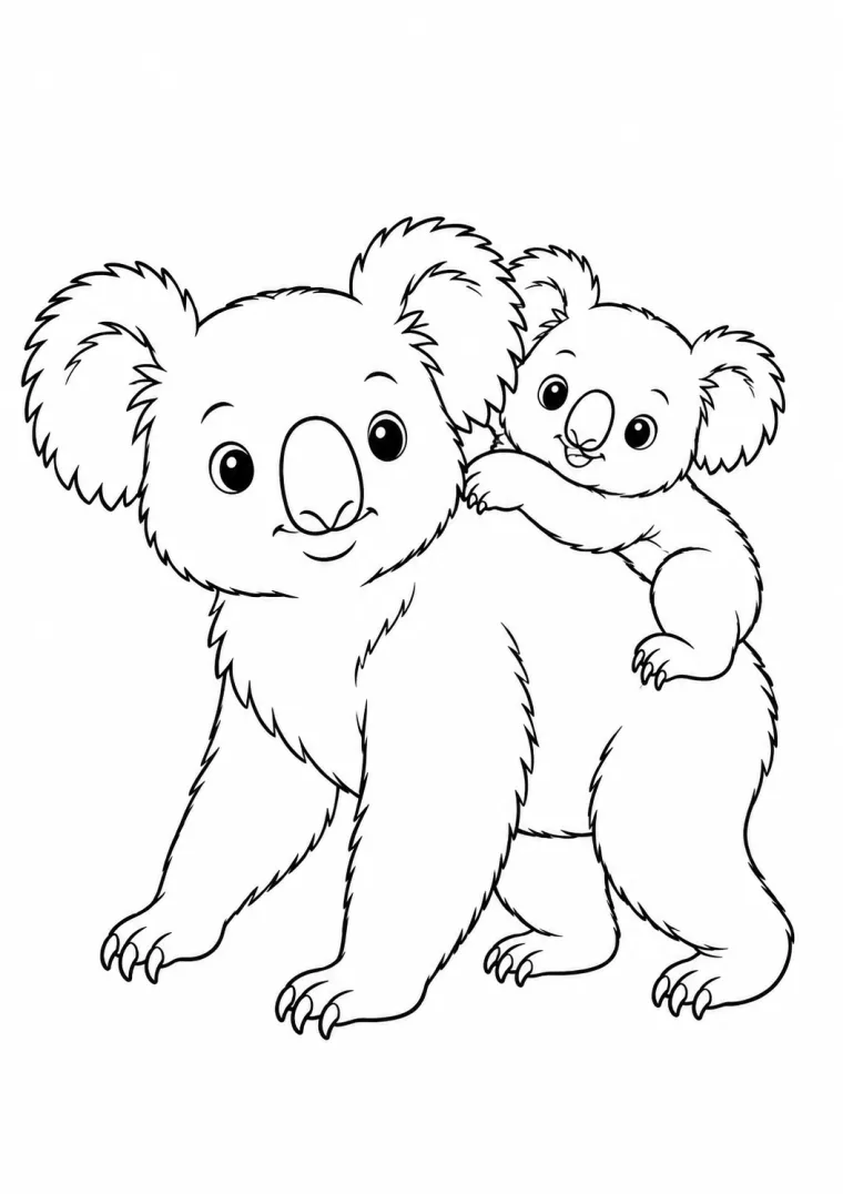 Koala-Mutter mit Baby
