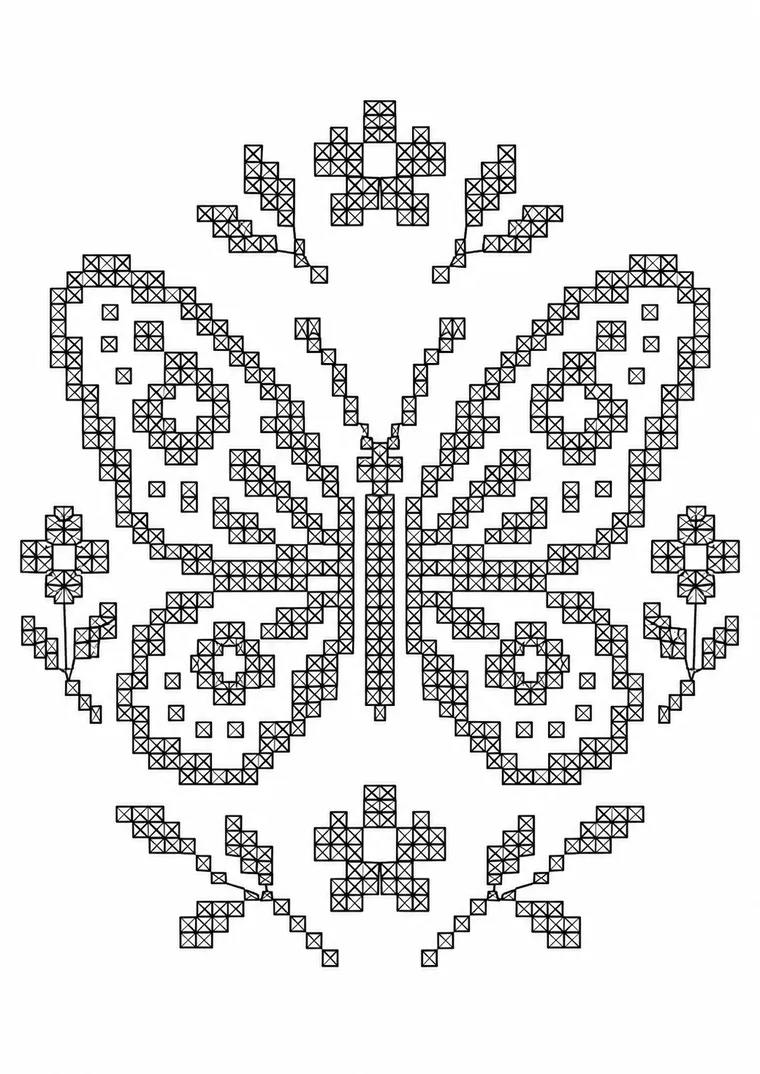 Schmetterling mit Blumen