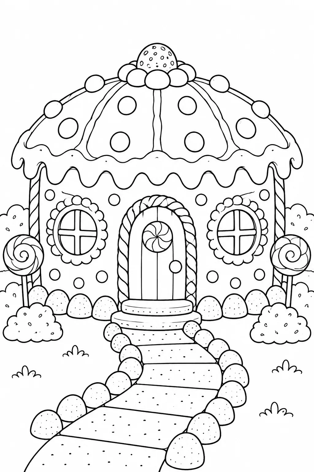 Rundes Lebkuchenhaus mit Kuppeldach