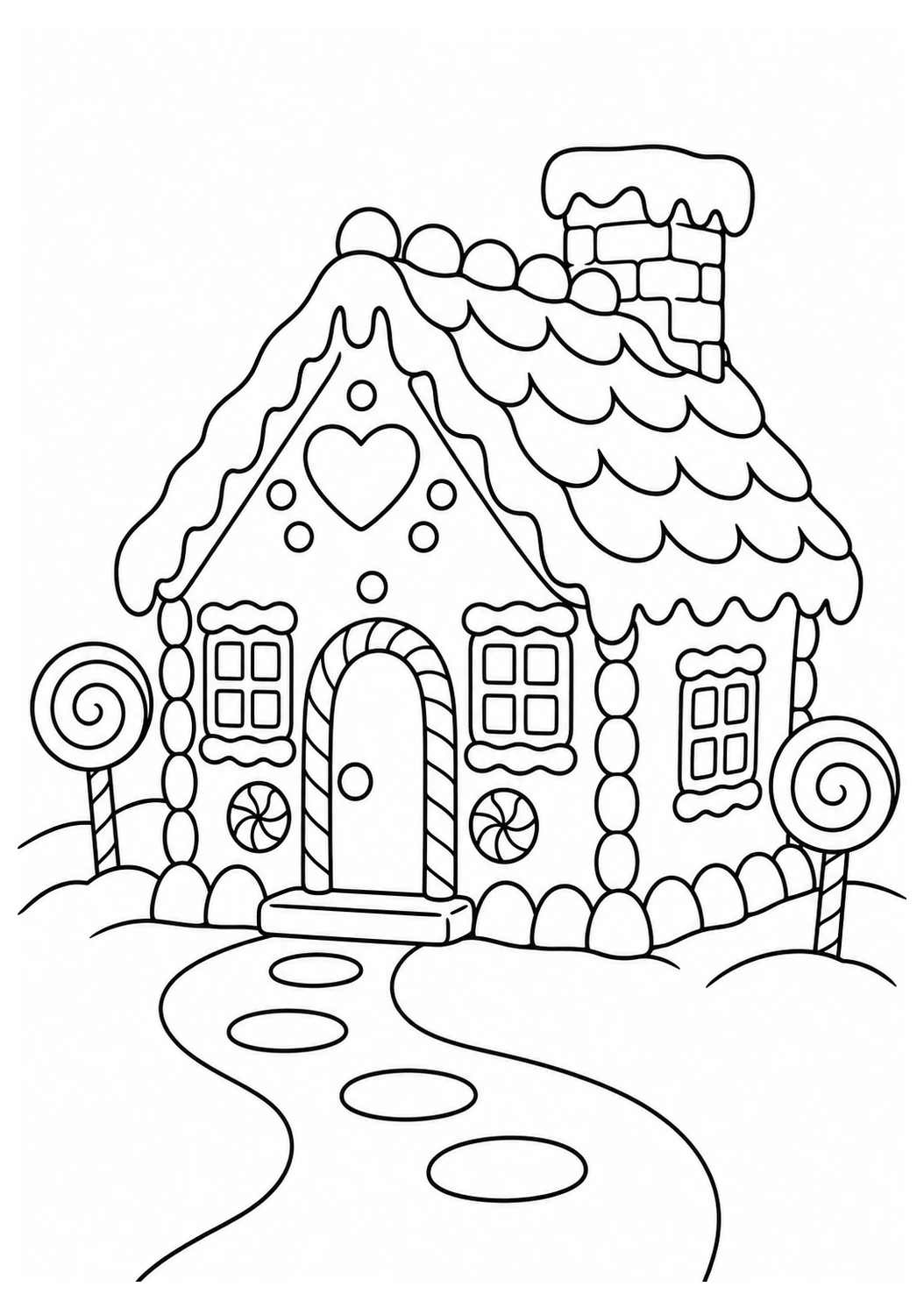 Verschneites Lebkuchenhaus
