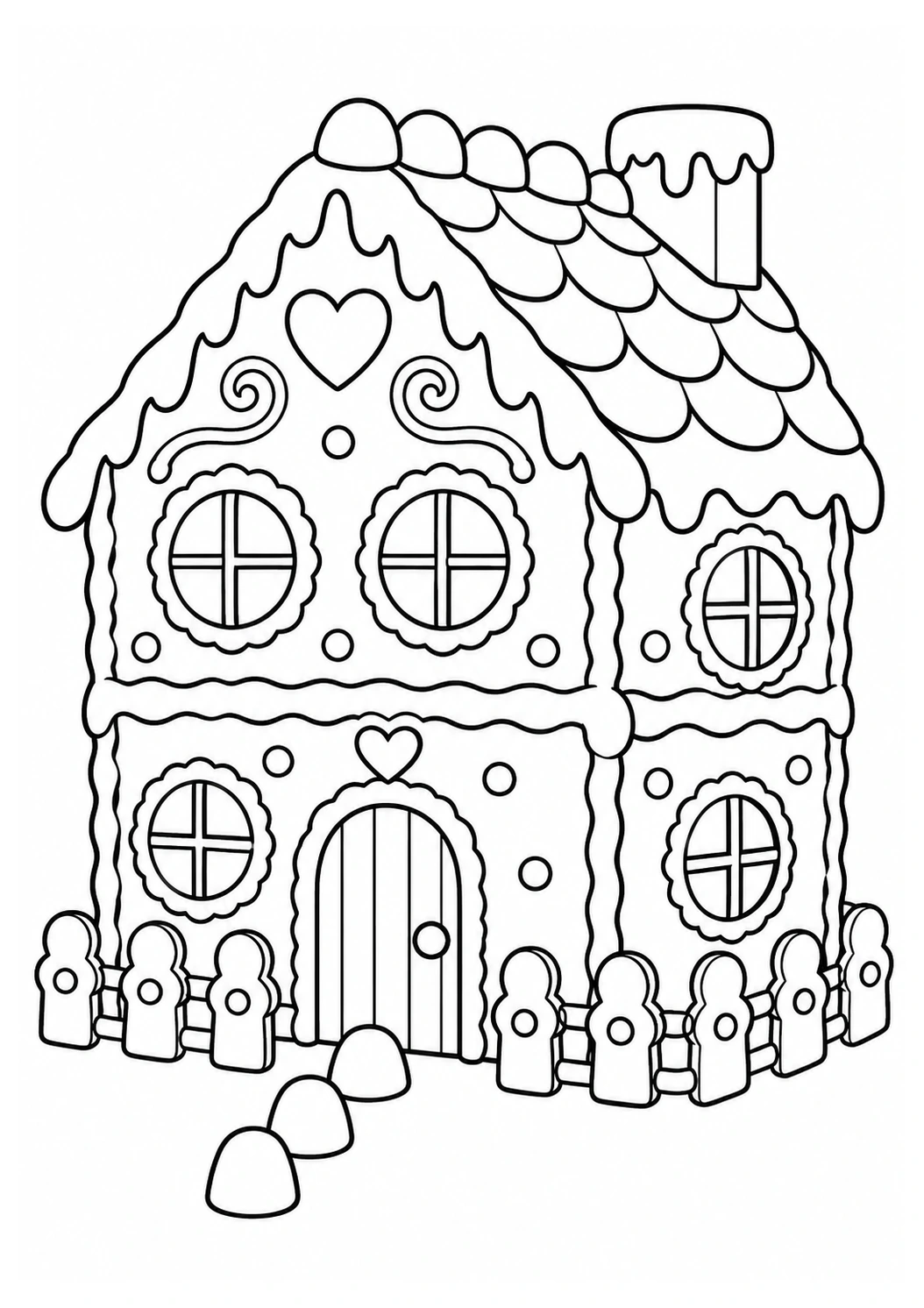 Zweistöckiges Lebkuchenhaus