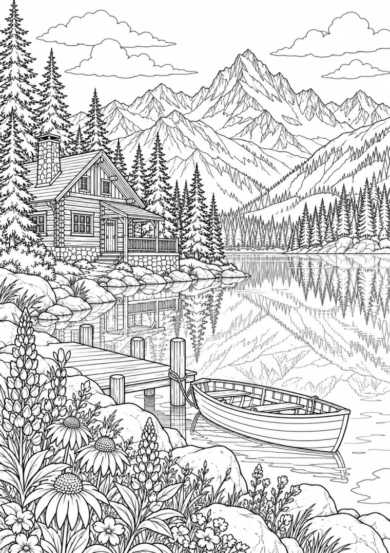 Berghütte am See